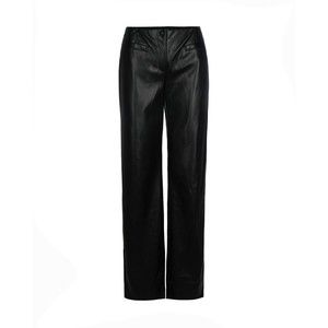 Patrizia Pepe Black Coated Fabric Flare Trousers - NWT